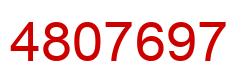 Number 4807697 red image