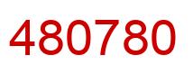 Number 480780 red image