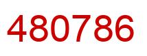 Number 480786 red image