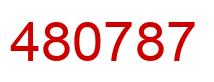 Number 480787 red image