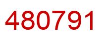 Número 480791 imagen rojo