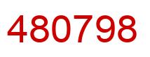 Número 480798 imagen rojo