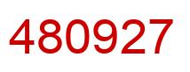 Number 480927 red image