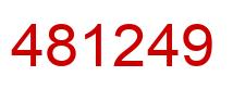 Number 481249 red image