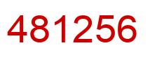 Number 481256 red image