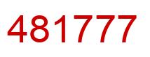 Number 481777 red image