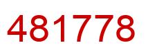 Number 481778 red image