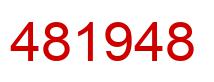 Number 481948 red image