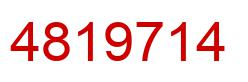 Number 4819714 red image