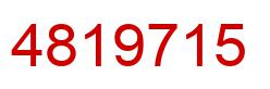 Number 4819715 red image