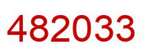 Number 482033 red image