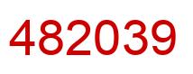 Número 482039 imagen rojo