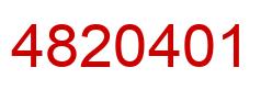 Number 4820401 red image
