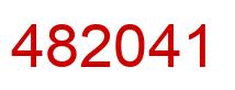 Number 482041 red image