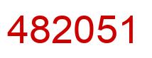 Number 482051 red image