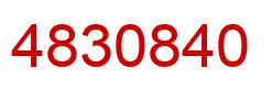 Number 4830840 red image