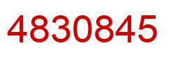Number 4830845 red image
