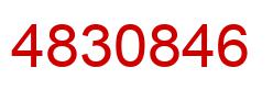 Number 4830846 red image