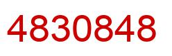 Number 4830848 red image