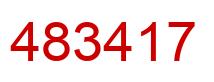 Number 483417 red image