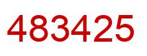 Number 483425 red image