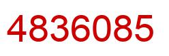 Number 4836085 red image