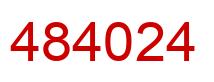 Number 484024 red image