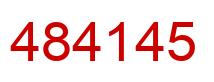 Number 484145 red image