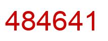 Number 484641 red image