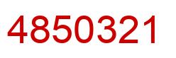 Number 4850321 red image