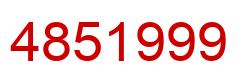 Number 4851999 red image