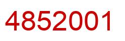 Number 4852001 red image