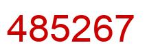 Número 485267 imagen rojo