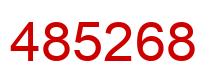 Number 485268 red image