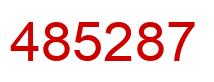 Número 485287 imagen rojo
