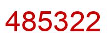 Number 485322 red image