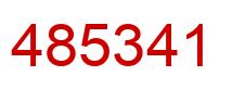 Número 485341 imagen rojo