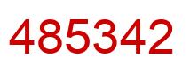 Número 485342 imagen rojo