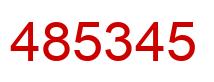 Número 485345 imagen rojo