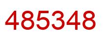 Número 485348 imagen rojo