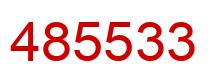 Number 485533 red image