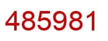 Número 485981 imagen rojo