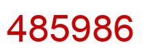 Número 485986 imagen rojo