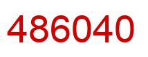 Number 486040 red image
