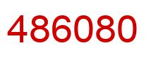 Number 486080 red image
