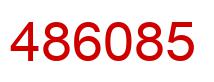 Number 486085 red image