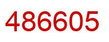 Number 486605 red image