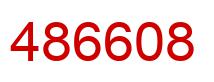 Number 486608 red image