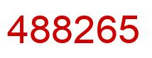Number 488265 red image