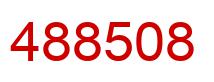 Number 488508 red image
